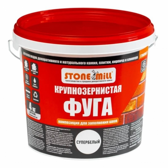Крупнозернистая фуга STONEMILL (Супербелый)