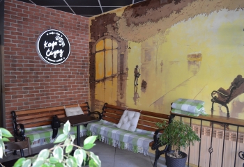 Кирпич старый. Темная охра. Кофе саунд.